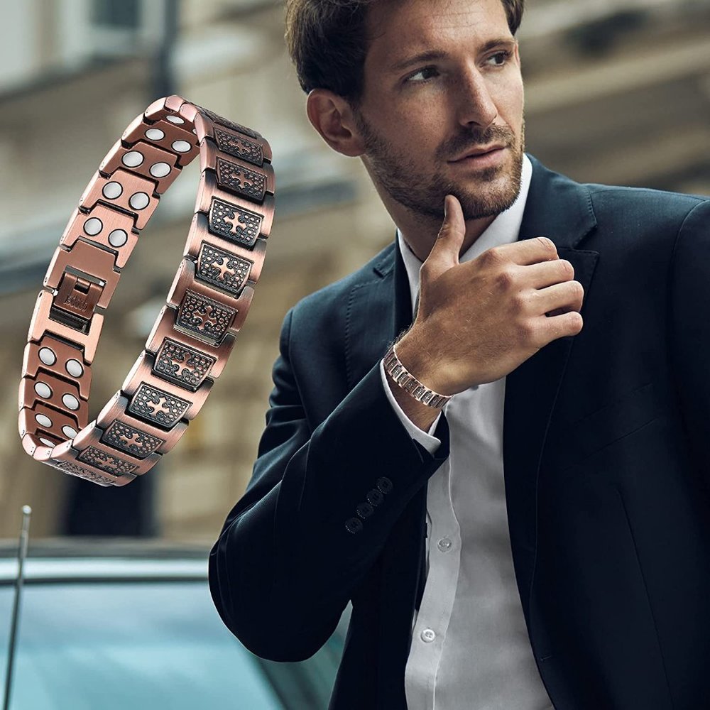 New Mens Magnetic Bracelet For Arthritis Pain Relief, Ultra Strength Magnetic
